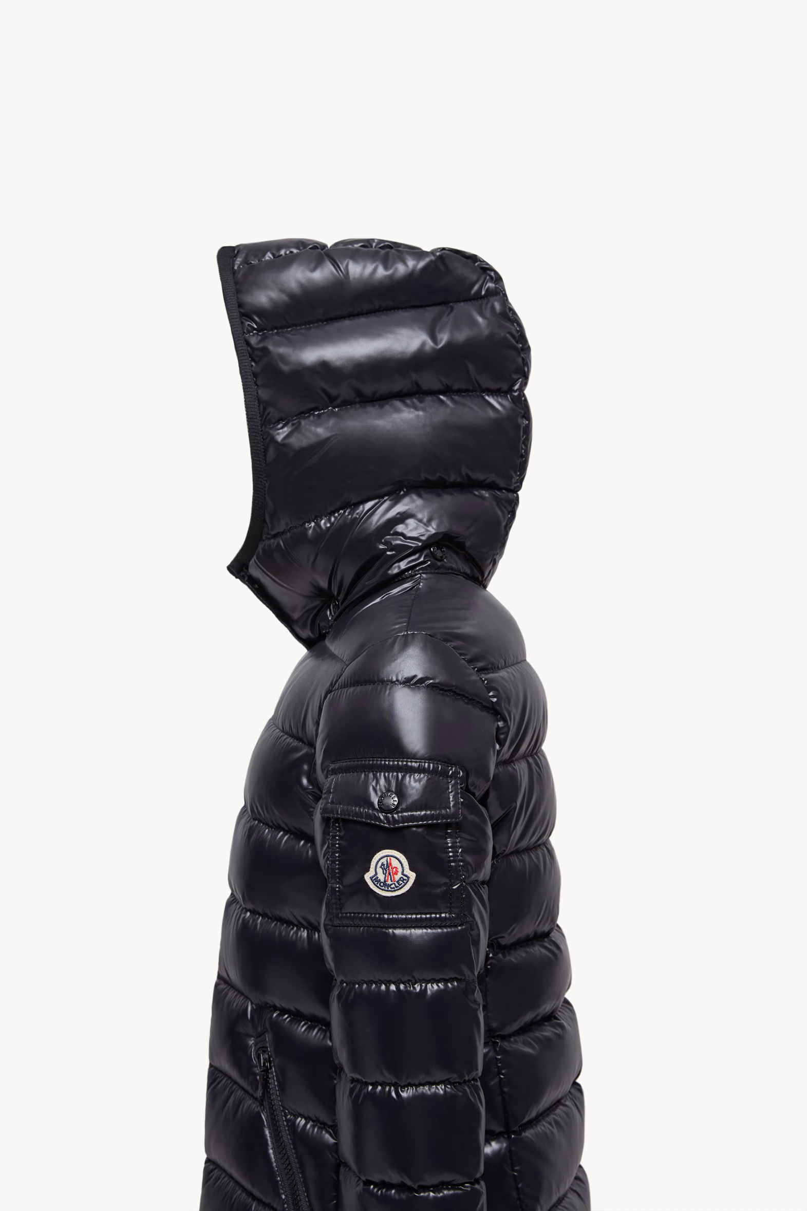 Moka Hooded Down Jacket Girl Black Moncler 3